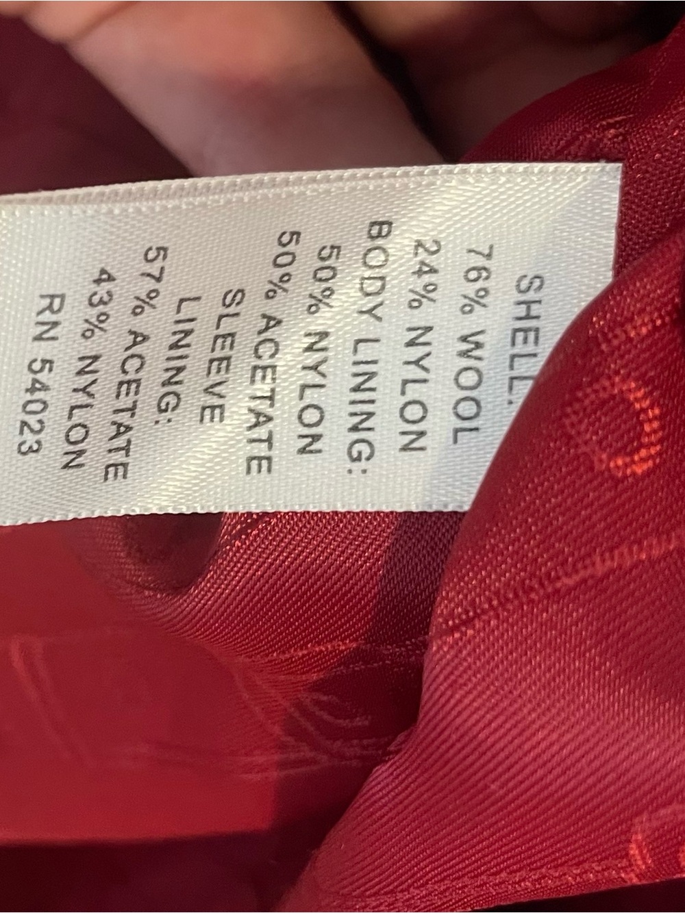 Banana Republic Red Wool Trench Coat - Picture 3 of 5
